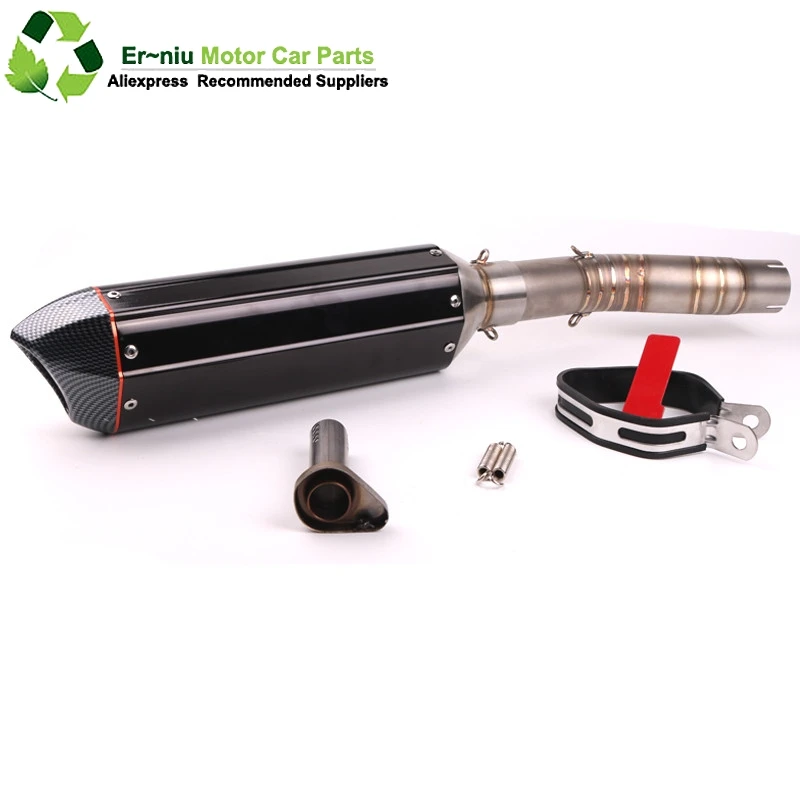 

GSXR1000 motorcycle exhaust contact middle pipe + muffler full system for SUZUKI GSXR 1000 slip-on