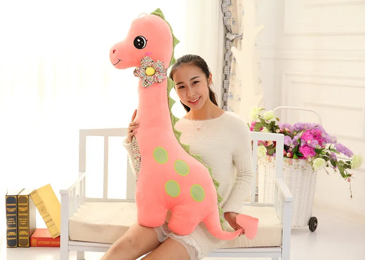 big lovely pink dinosaur toy plush pillow doll new creative about 100cm | Игрушки и хобби