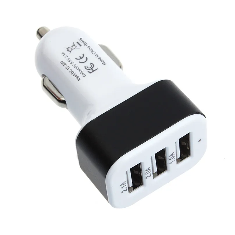 

Fast charging Great quality Connector Car Universal 12V 24V To 5V 3Port USB Charger Adapter For Smartphone