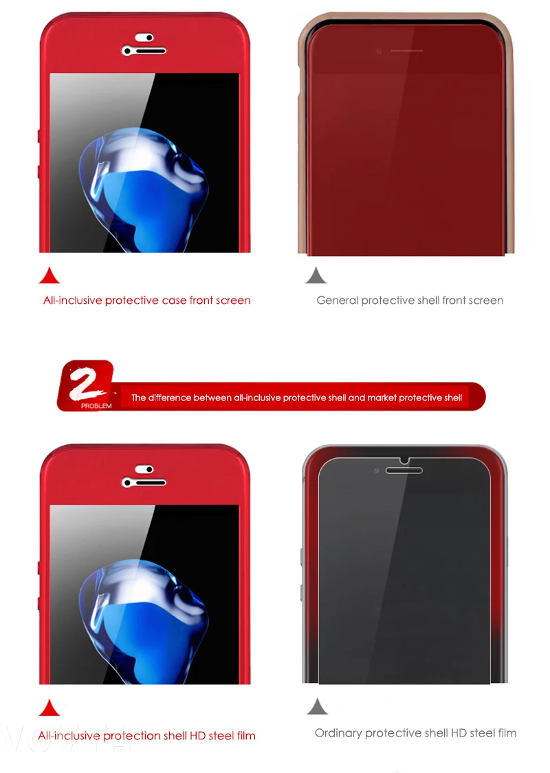 VOVTA 360 Degree Full Cover Case For iPhone 5s 5 SE With Tempered Glass Case cover For iphone 5s 5 SE Phone bag Capa Coque13