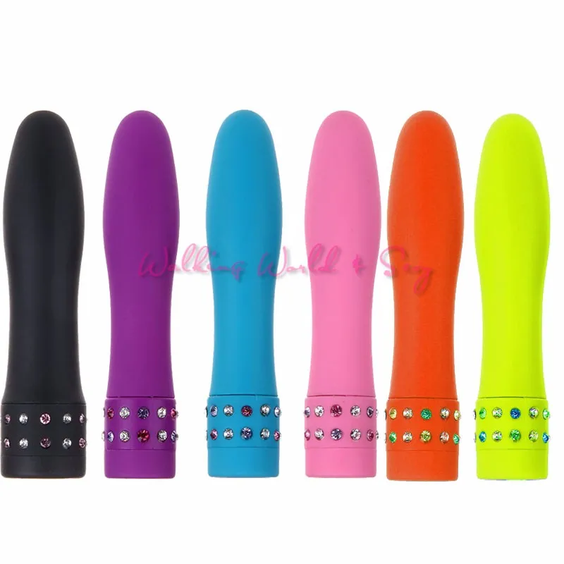 6 Color Multi Speed Waterproof Mini Vibrating Massager Diamond Bullet Vibrator Sex Toys For Woman Masturbate Adult Erotic Toys (5)
