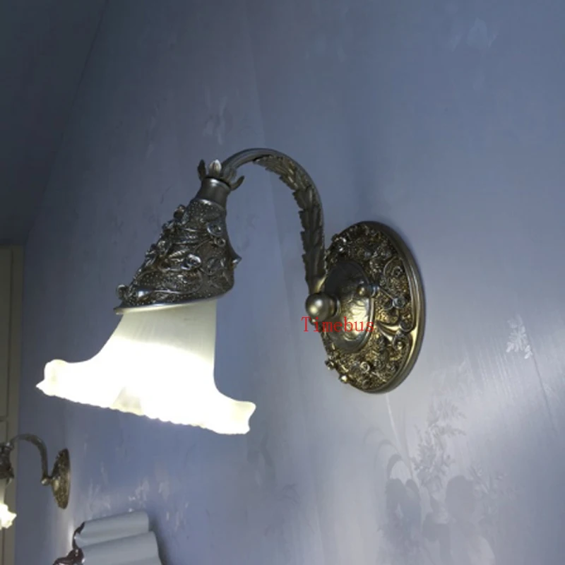 Винтажный настенный светильник в средиземноморском морском стиле для гостиной, фоновая лампа для ванной, зеркальный передний светильник для спальни, светодиодный настенный светильник