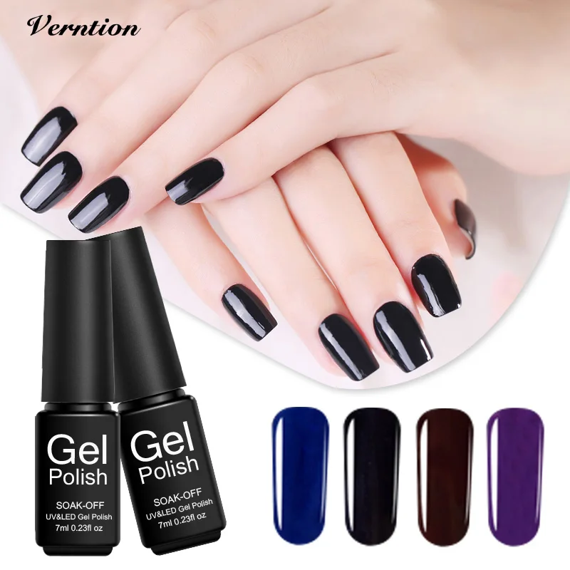 

Verntion Long Lasting UV Gel Varnish Enamel Semi-permanent Nudes 29 Colors Gel Nail Polish Art Soak Off Hybrid Gel Lacquer