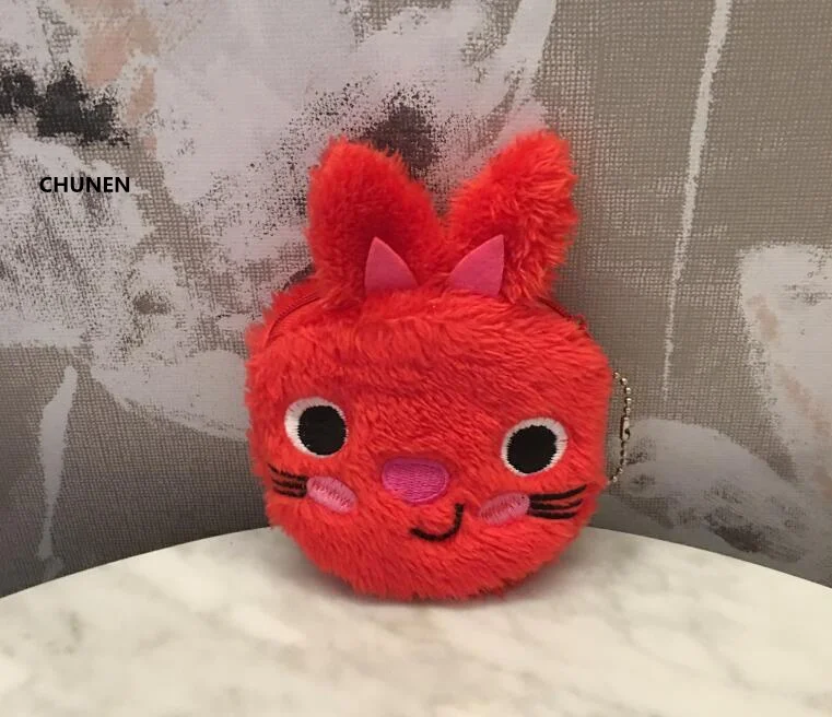 5Colors OF Rabbits Plush Purse- 12CM Approx. Kid's Key chain Plush Toy Coin Plush Purse - Color: 10cm