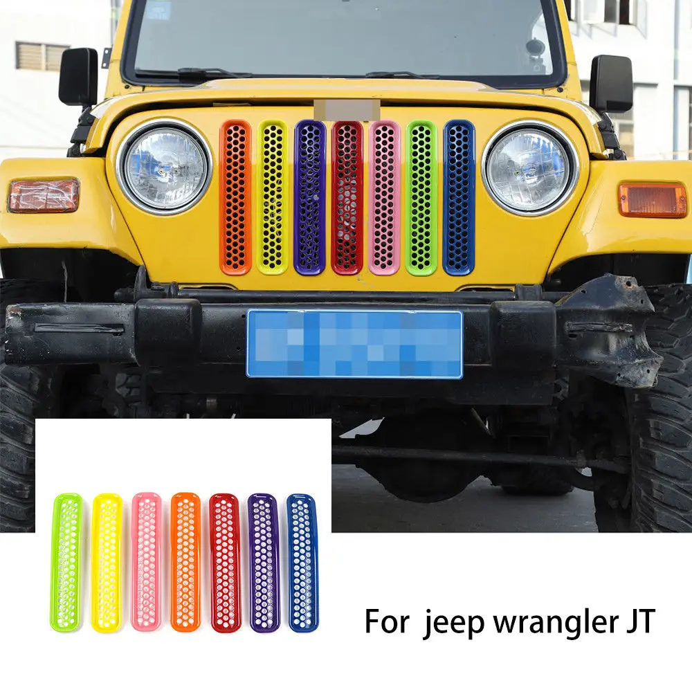 

Front Grill Mesh Inserts Clip-in Honeycomb Grille 1997-2006 For Jeep Wrangler TJ