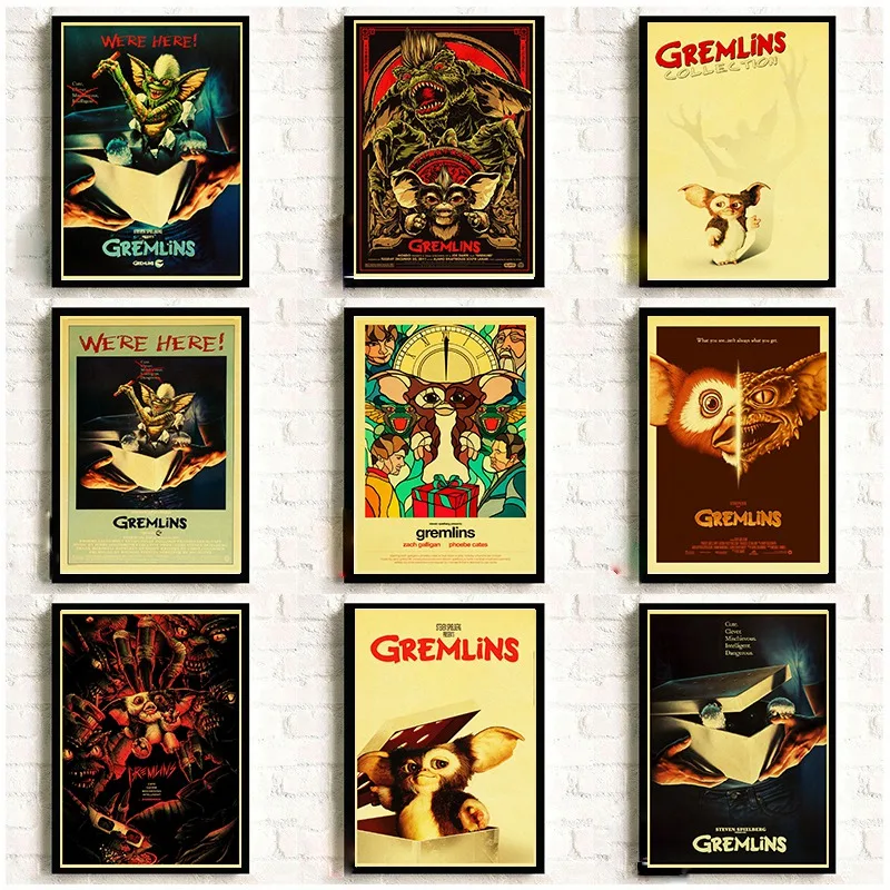 Классический ретро постер Фильм триллер Gremlins хорошая печать домашняя комната