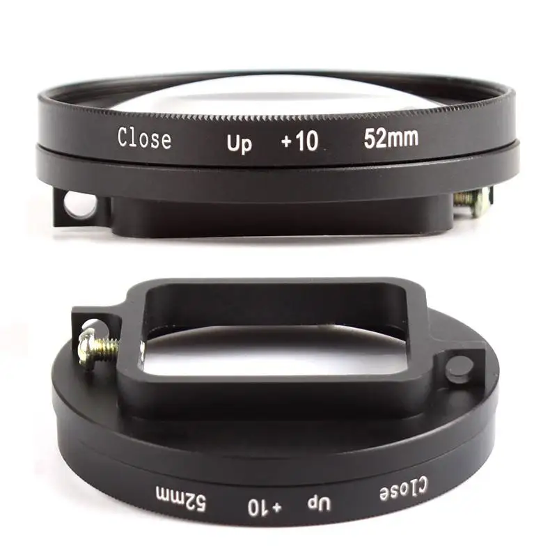 52 мм Лупа аксессуары 10 раз 10X Макро увеличение крупным планом фильтр объектива для Gopro Hero 8 7 6 черный Экшн камеры
