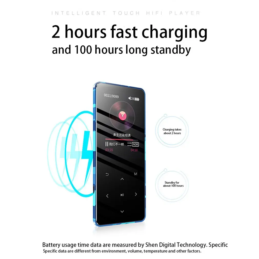 

2.4" Version Bluetooth Touch HI FI MP3 Music Player Slim Walkman 4G 8G Suit For Running Walking And Climbing Bulit-in Speaker
