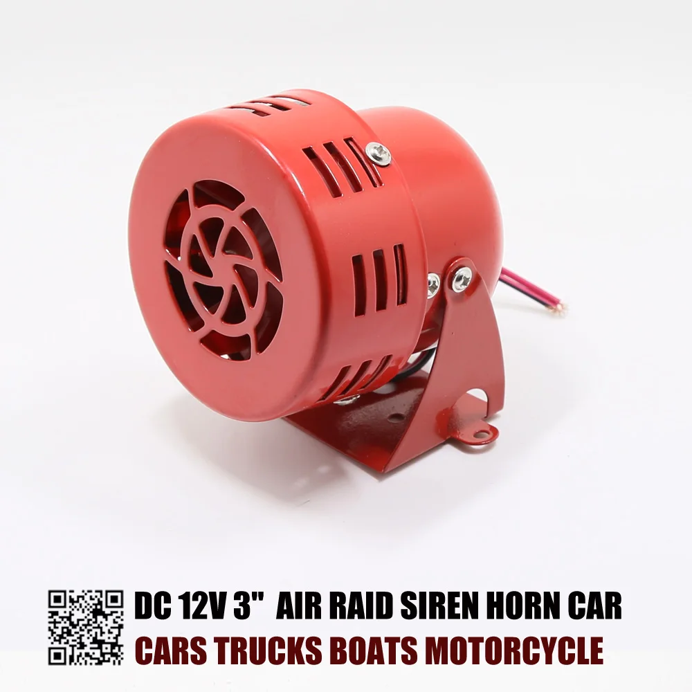 OKC DC 12V 3" Automotive Air Raid Siren Horn Car Truck Motor Driven