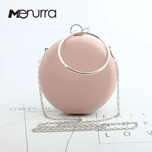 Круглые Женские вечерние сумки с бриллиантами, простые красные, синие, серебристые, черные, золотые, смешанные повседневные клатчи на цепочке, сумки на плечо