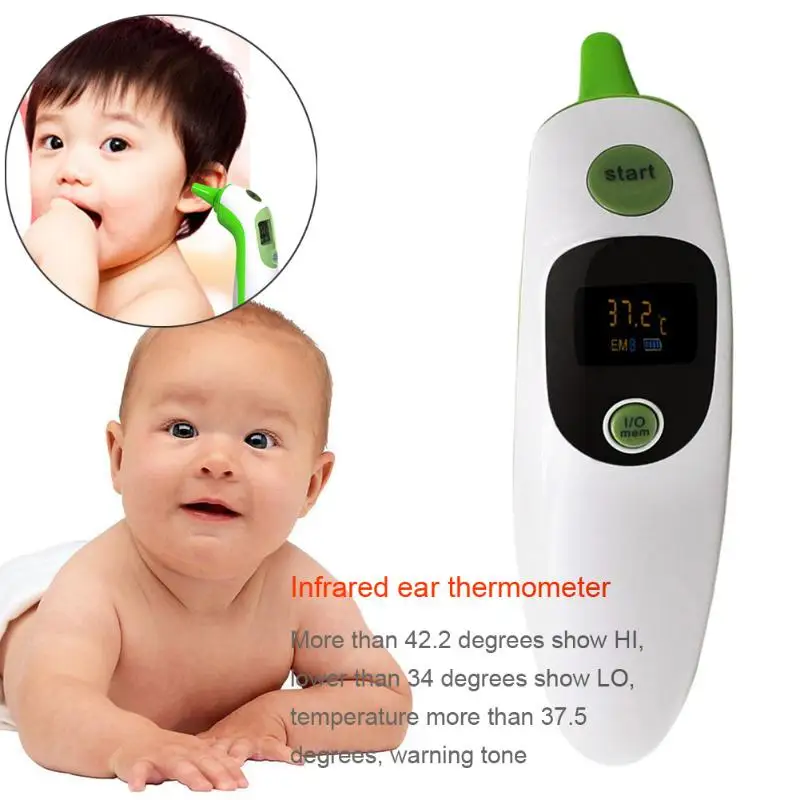 Baby Care Body Temperature Meter Mini LCD Digital Thermometer Infrared Newborn Ear Thermograph Infant Care