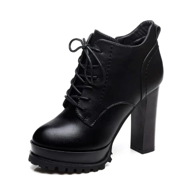 

British wind Martin boots women's boots 2018 autumn new short boots stiletto pointed high heels winter women's shoes