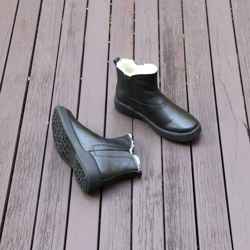 Женские зимние ботинки; высокое качество и низкая цена; теплые зимние женские ботинки - Цвет: Черный