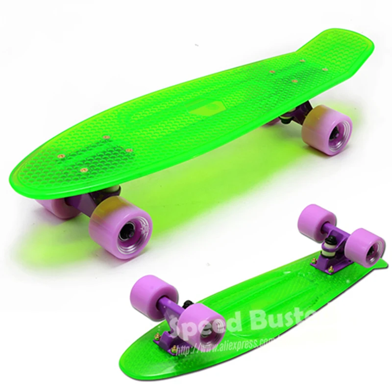 Новый стиль Peny скейтборд светодиодные фонари полный 22 &quotРетро Cruiser mini longboard с