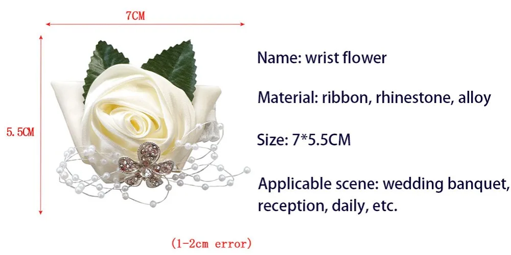 WIFELAI-A Лидер продаж шелка цвета слоновой кости Брошь Свадебный букет невесты комплект с бутоньерка и запястье цветок Свадебные Холдинг