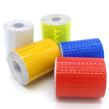 

5cm * 3m back glue crystal white plaid reflective traffic safety reflective tape Reflective warning tapes