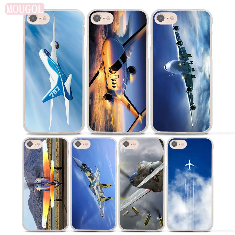 fighter propeller plane aircraft airplane design hard clear Case Cover