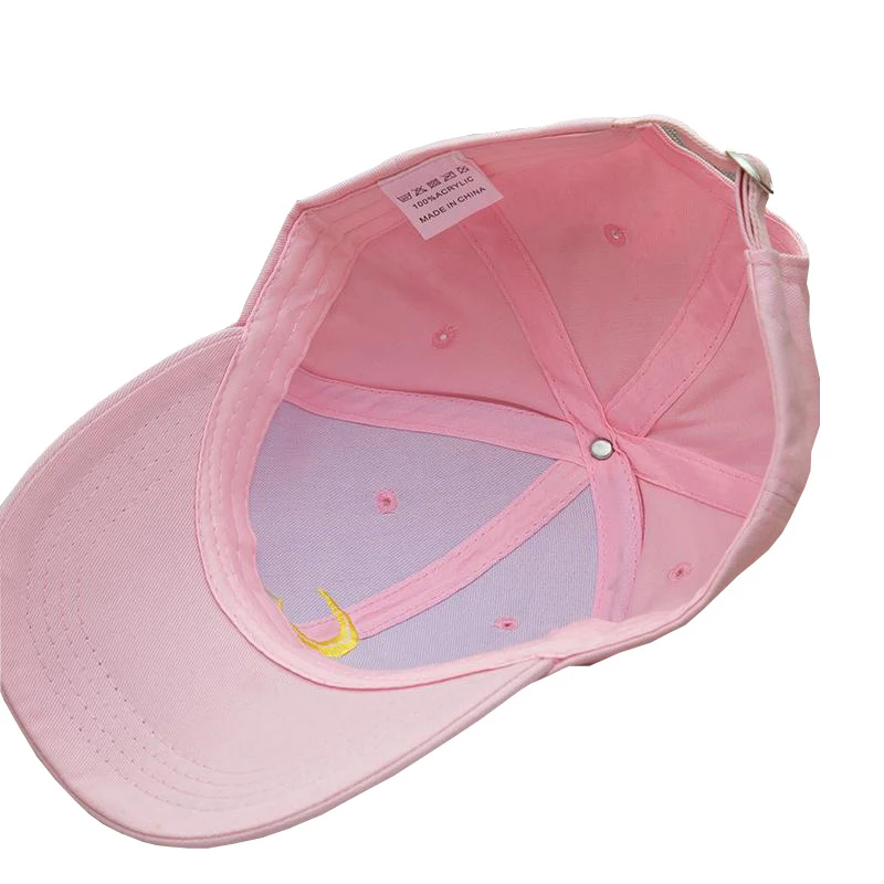 Women Simple Pure Color Baseball Cap Fashion Moon Embroidery Outdoor Visor Hat Adjustable Girls Snapback Gorras Casquette CP0311 (5)
