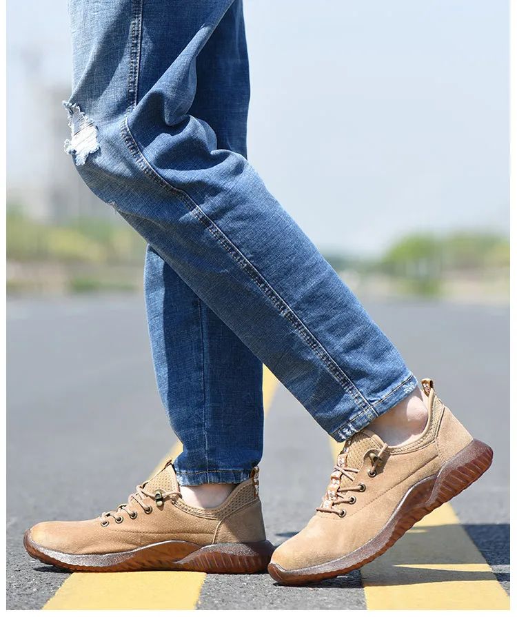 Защитная Рабочая обувь для мужчин, антипрокол, стальной носок, анти-разбивание, Вулканизированная Мужская модная износостойкая обувь, электрическая Рабочая обувь