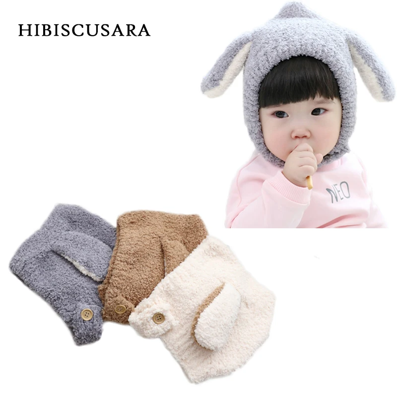 Зимняя теплая шапка для детей 1-4 лет; Очаровательная флисовая шапка-ушанка с объемными заячьими ушками для мальчиков и девочек; утепленная куртка-бомбер; 3 цвета