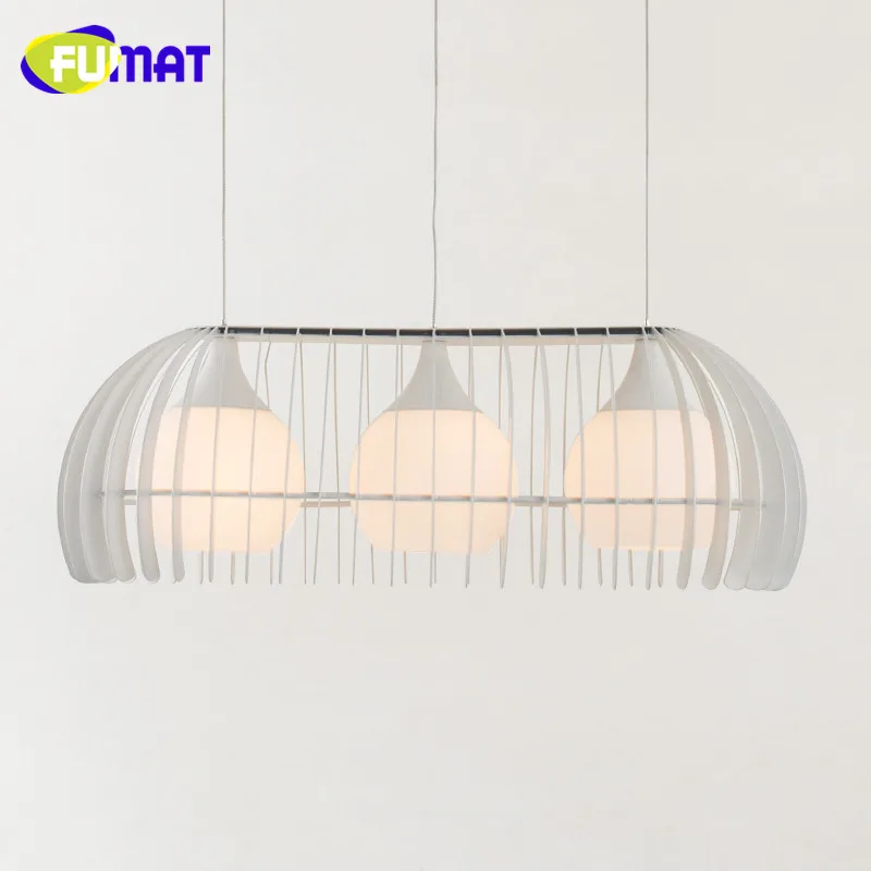 Brief Pendant Lamp Modern Creative Living Room Hanging 3 Lights Glass Suspension Lamp Dinning Room   Iron Pendant Lamp Modern