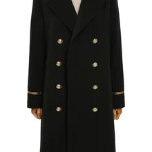 Британский модный английский стиль весна/зима женское двубортное шерстяное пальто с подкладкой толстое пальто casaco feminino