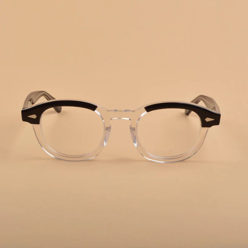 

Vazrobe Acetate Glasses Men Women Small Jonny Deppy Small Transparent Eyeglasses Frame Brand Janpanese Spectacles Vintage Male