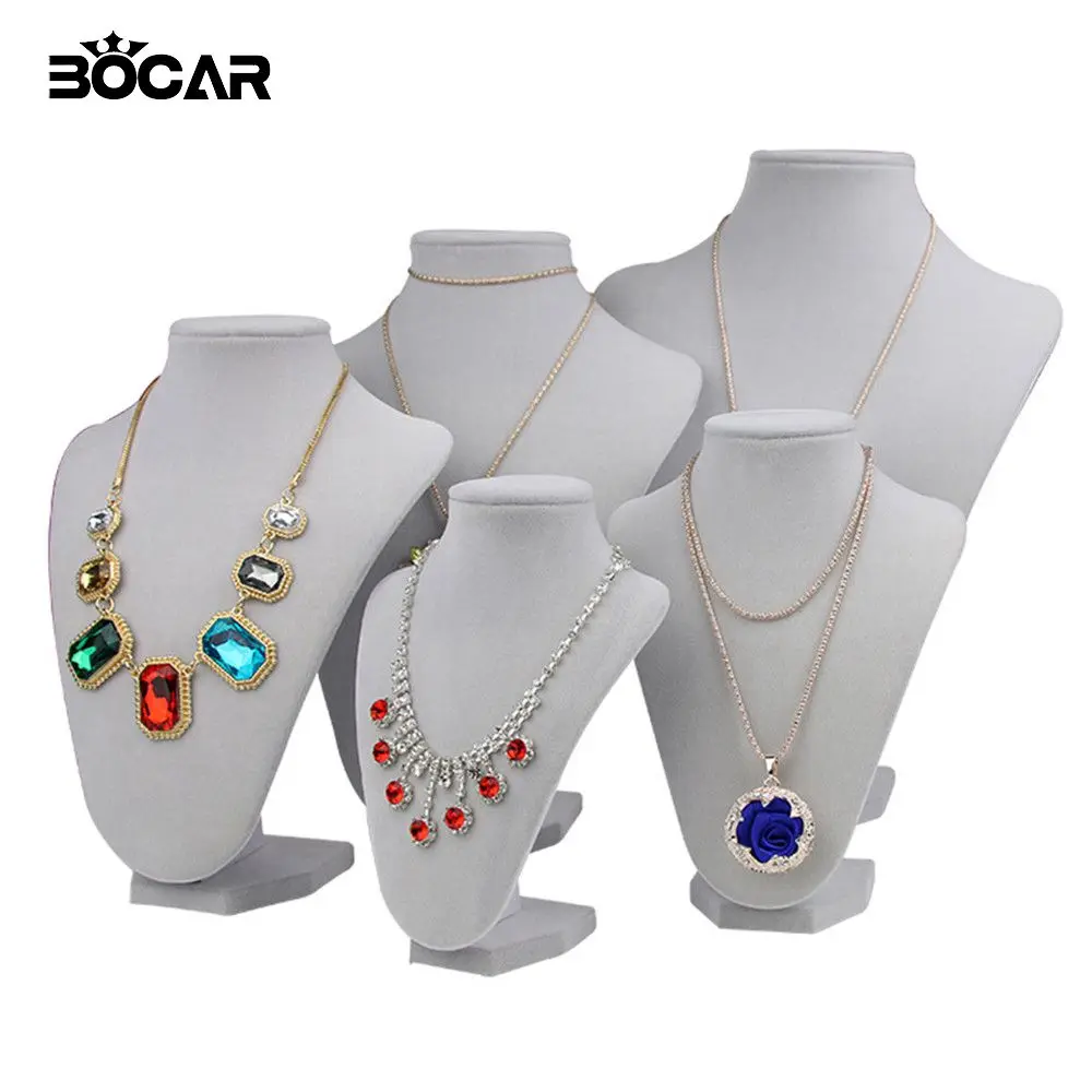 High Velvet Model Body Necklace Display Stand Pedestal Pendant Necklace