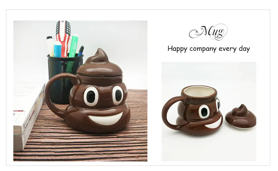 Creative Ceramic Mug With Lid Coffee Mug Travel Tea Cups And Mugs Ceramic Porcelain Expression CuteMorningTeaMilk Mug For Kid (2)