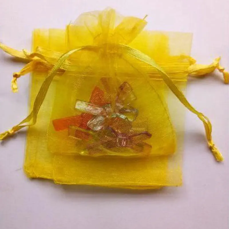 Горячая 500 шт. 18 цветов Малый Drawable органзы Drawstring сумка свадебные конфеты День рождения Подарочная упаковка ювелирных изделий Дисплей сумка