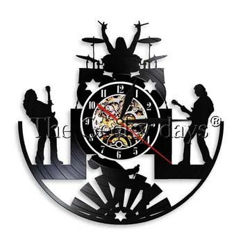 

1Piece Rock Music Band Vinyl Record Wall Clock Wall Art Decor Vintage Decor Wall Clock Perfect Gift For Singer Musician