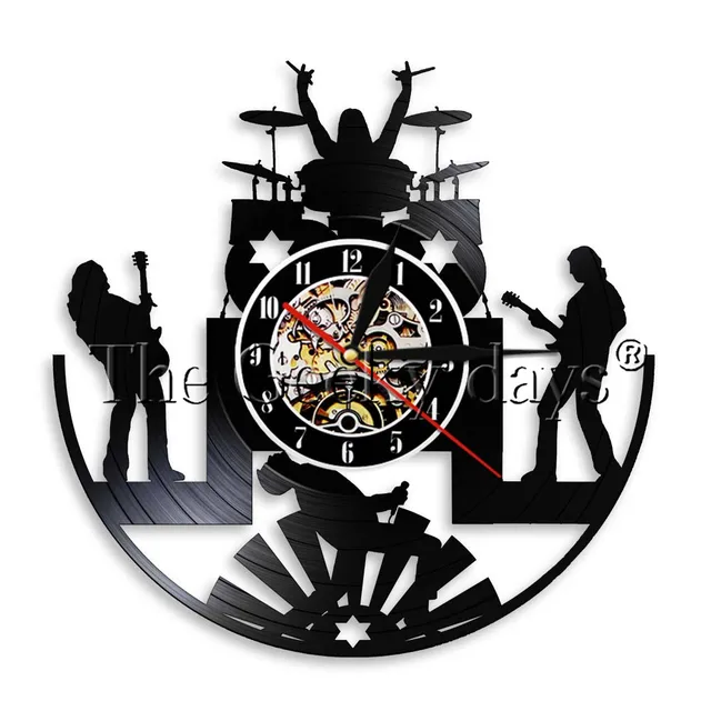 1piece Rock Music Band Vinyl Record Wall Clock Art Decor 1piece Rock Music Band Vinyl Record Wall Clock Art Decor Vintage Perfect