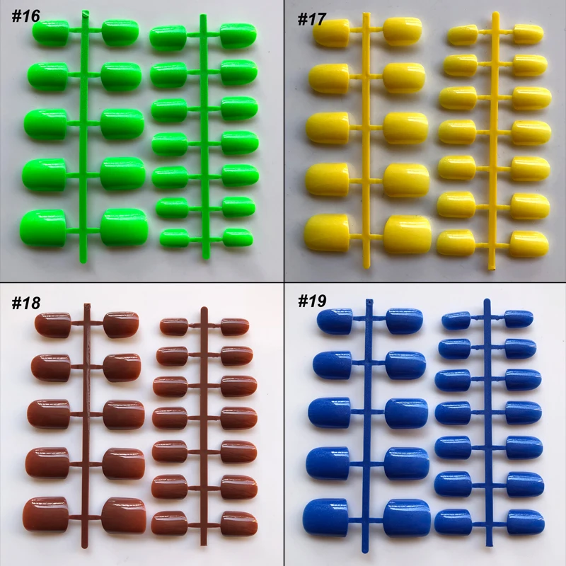 26 цветов на выбор яркие блестки короткая плоская головка поддельные ногти нажмите на искусственное художественное оформление ногтей инструмент