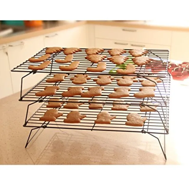 Stackable 3 Tier Stainless Steel Nonstick Cooling Rack Grid Stackable 3 Tier Stainless Steel Nonstick Cooling Rack Grid Baking Tray For Biscuit