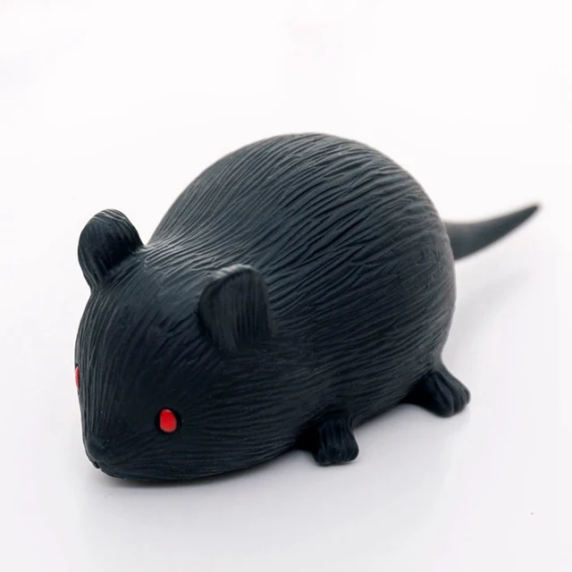 1Pcs Little Mouse Playing Toys Funny Squeeze Chew Toy Simulation Rubber