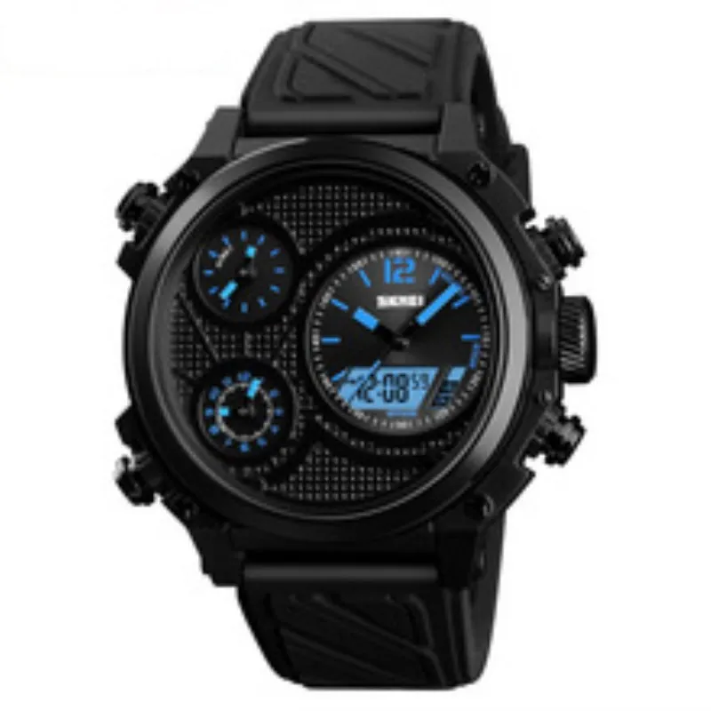 

Luxury Watches Men 5 Time Alarm Chrono EL Light Wristwatches Waterproof Week Date Wristband Clock Men Analog Horloges Mannen New