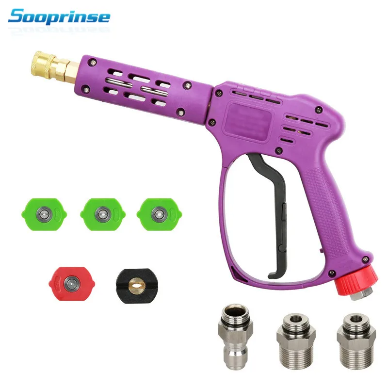 

Sooprinse 5000PSI High Pressure Cleaner Care Washing Machine Cleaning Auto Wash maintenance Tool 5 Pressure Power Washer Nozzles