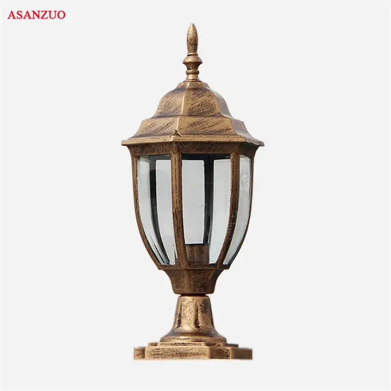 

Retro Outdoor wall lamps waterproof black lighting fixtures Stigma lights Garden Porch light AC85-260V E27 Pillar lamp