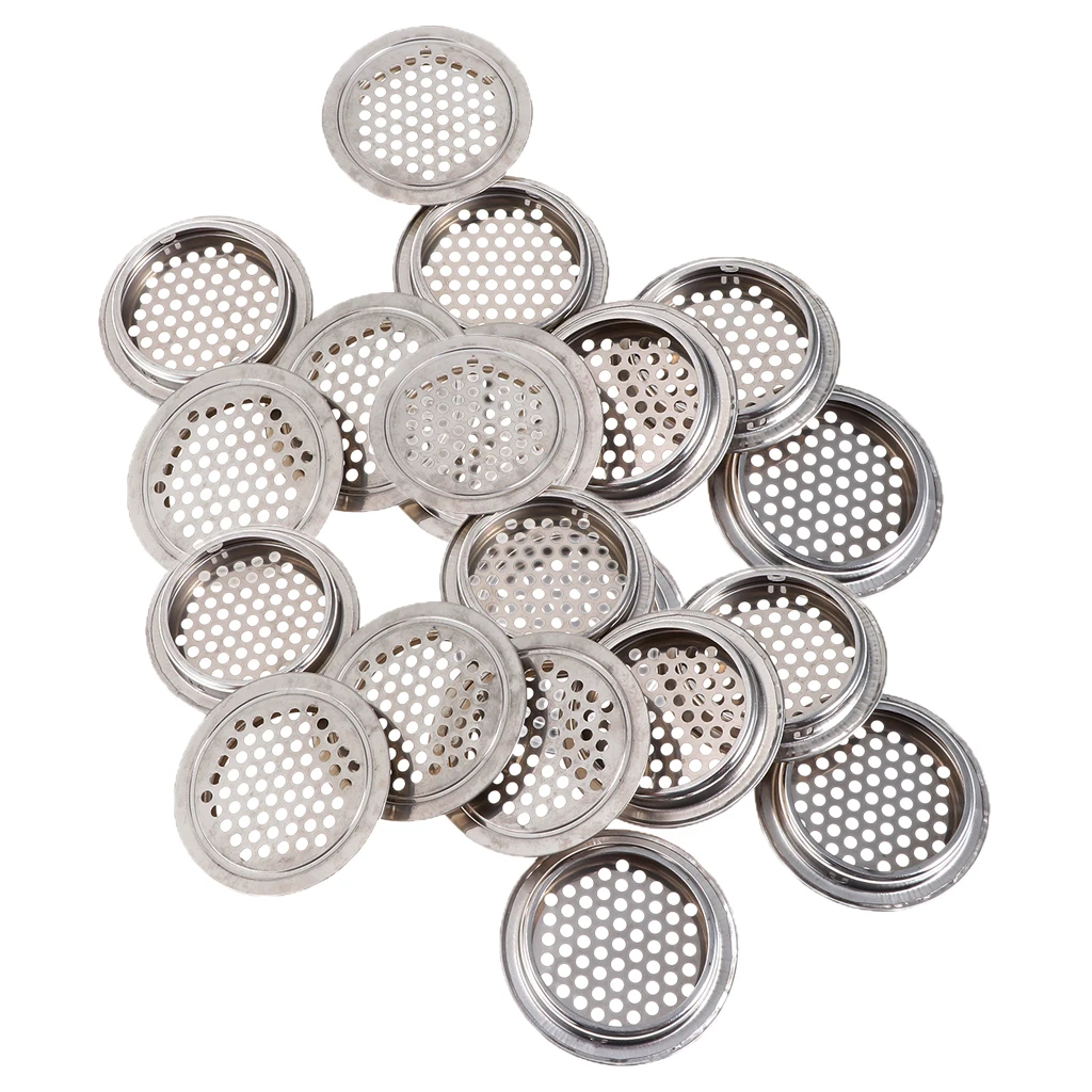 20pcs Edelstahl Air Vent Louver Mesh Schrank Schrank Loch Air Vent Abdeckung Jalousie Fur Kuche Cupboards 53mm Door Hinges Aliexpress