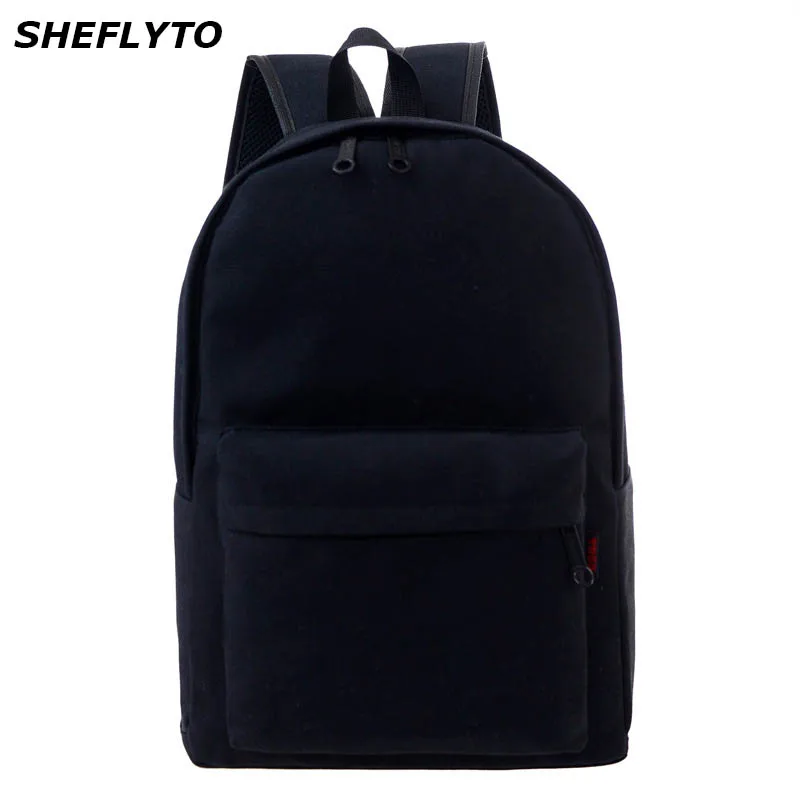 

Canvas Backpacks Women Solid Backpack School Bags For Teenagers Girls Casual High Quality Rucksack Bookbags Students Travel Bags