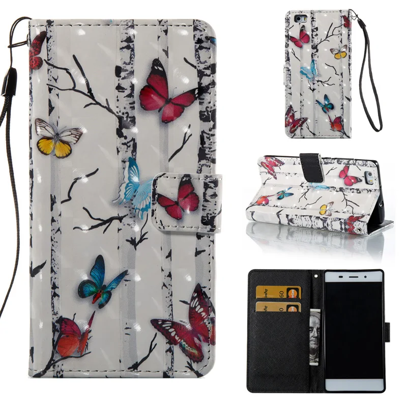 

Wallet Leather Flip+Soft TPU Phone Silicone Cover Shell Coque Fundas for Huawei P8 Lite 2017 P9 P10 Lite Honor 6C Case
