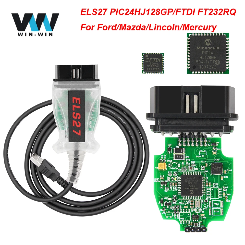 ELS27 FORScan OBD OBD2 сканер автомобильный диагностический инструмент кабель ELS 27 FTDI PIC24HJ128GP для Ford для Mazda для J2534 elm 327 V1.5