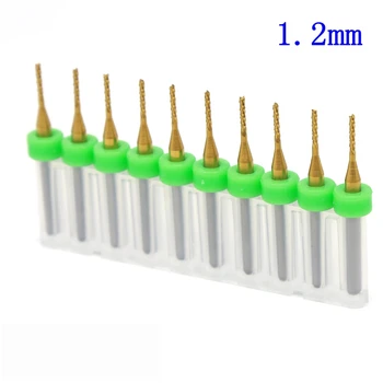

1.2mm Tungsten Carbide Titanium Strawberry PCB Milling Cutter CNC Router Wooden Metal Tool Engraving Machine Accessories 10PCS