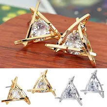 Женские Роскошные Кристаллы фианита треугольные серьги высокого класса элегантные подарочные серьги