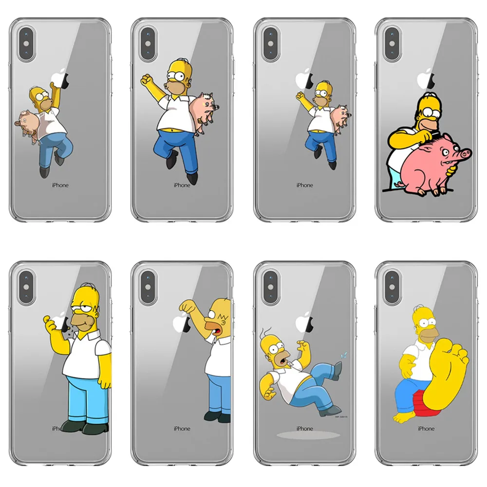 

Simpson soft silicone phone case for iPhone XS XR MAX X10 SE S 5 6 6S 6 7 8Plus cover