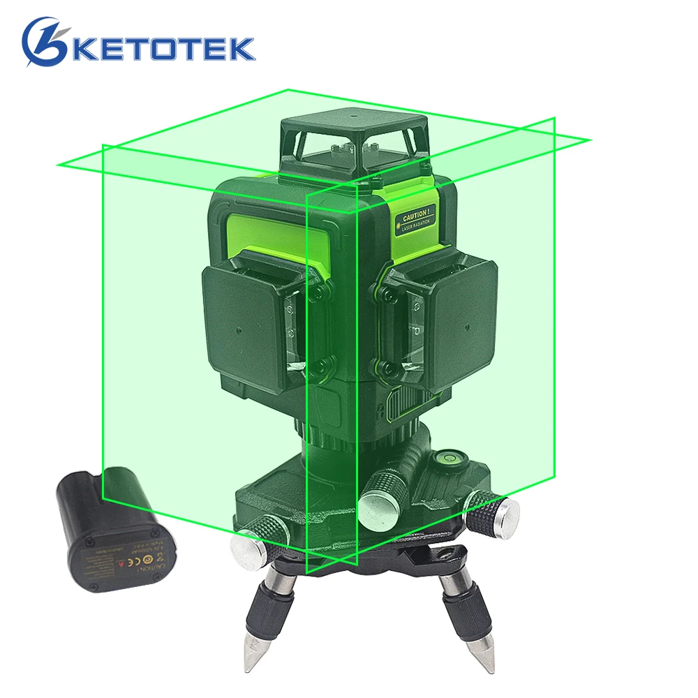 Green Laser Level Self-Leveling 360 Horizontal Vertical Laser Beam 2/5/8/12 lines Laser Level 3D 360