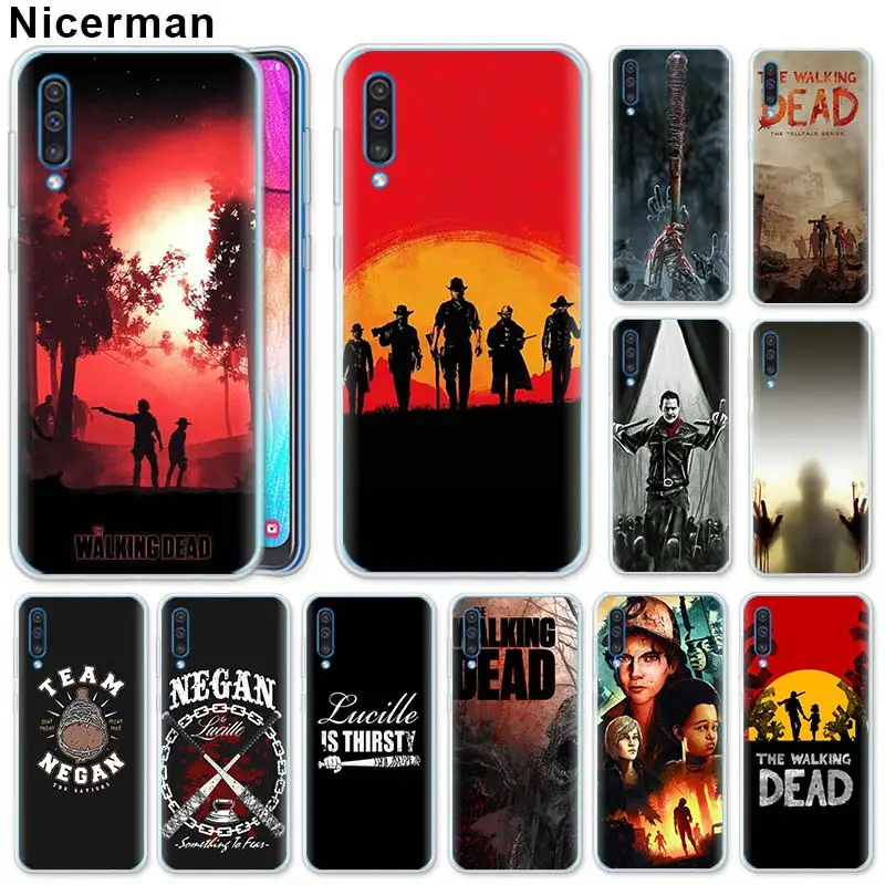 

Soft TPU Case for Samsung Galaxy A50 A70 A40 A20e A10 A30 A80 A6 A8 Plus A7 A9 Cover The Walking Dead Team Negan Silicone Case
