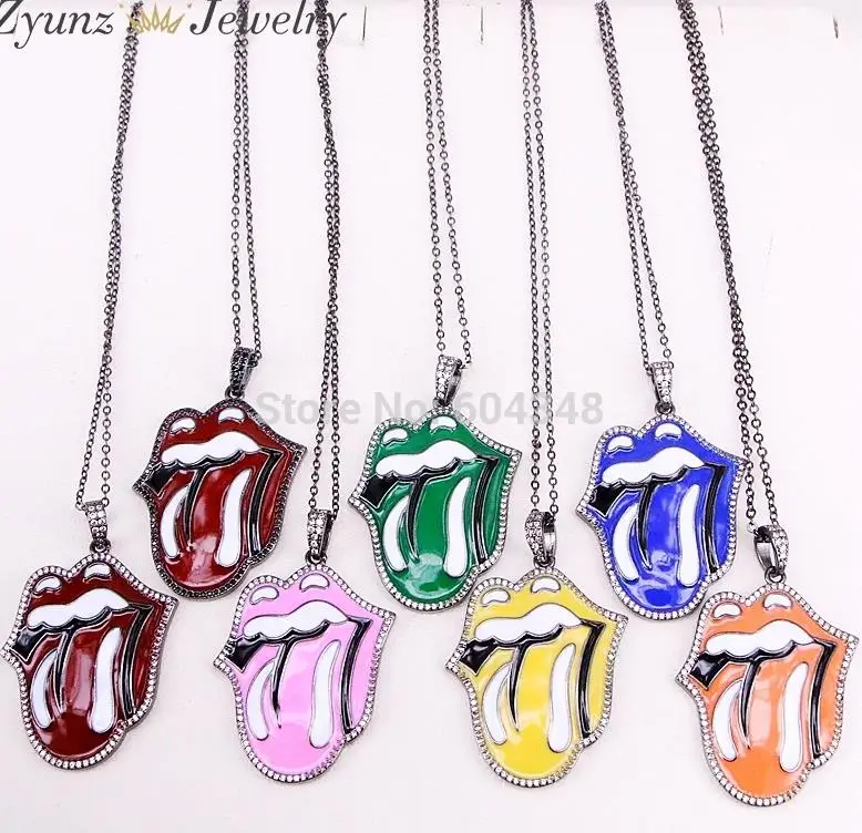 The Rolling Stones USA Tongue Necklace