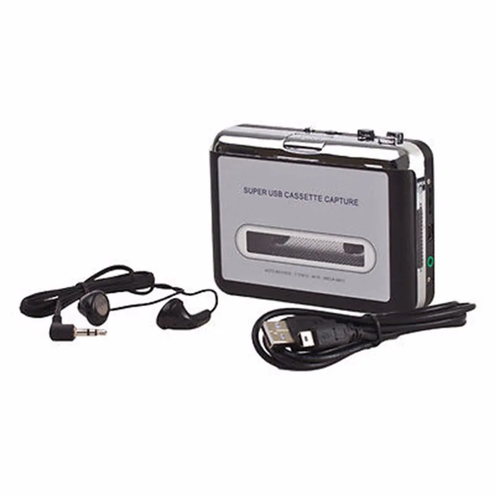 Портативный кассетный конвертер для MP3-плеера с usb-кабелем для аудио захвата, музыкальный плеер, подключи и играй, usb-устройство