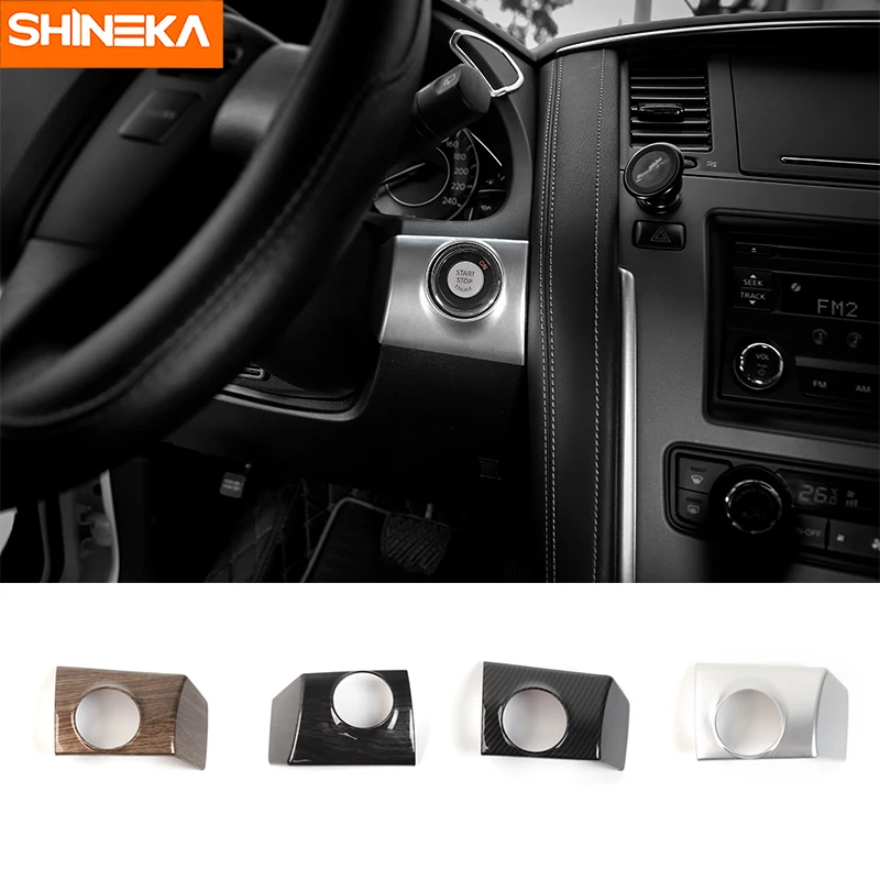 Крышка кнопки запуска двигателя SHINEKA Обшивка Рамы Для Nissan Patrol Y62 2017 +